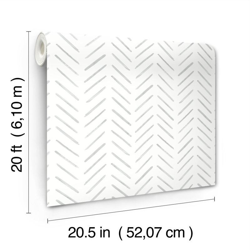 York Wallcoverings Painted Herringbone Chevron Peel & Stick Wallpaper